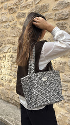 Sac matelassé en coton cousu à la main chic