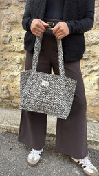 Sac matelassé en coton cousu à la main chic