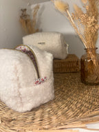 Trousse en coton Douceur écru - faite main et élégante