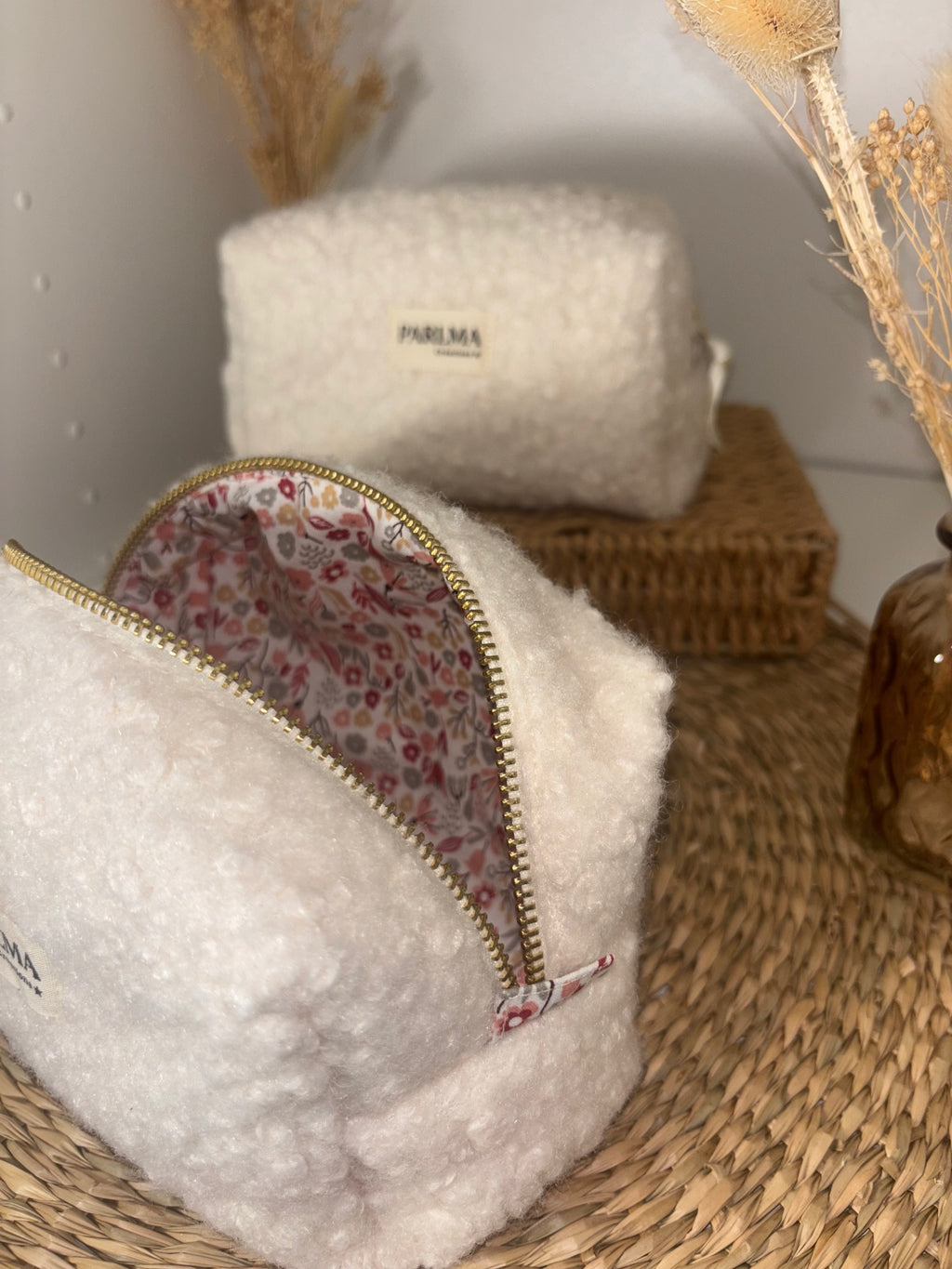 Trousse en coton Douceur écru - faite main et élégante