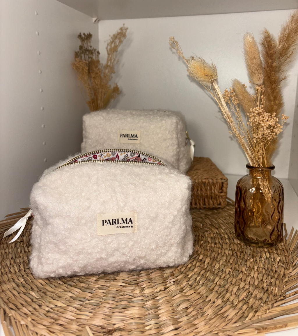 Trousse en coton Douceur écru - faite main et élégante