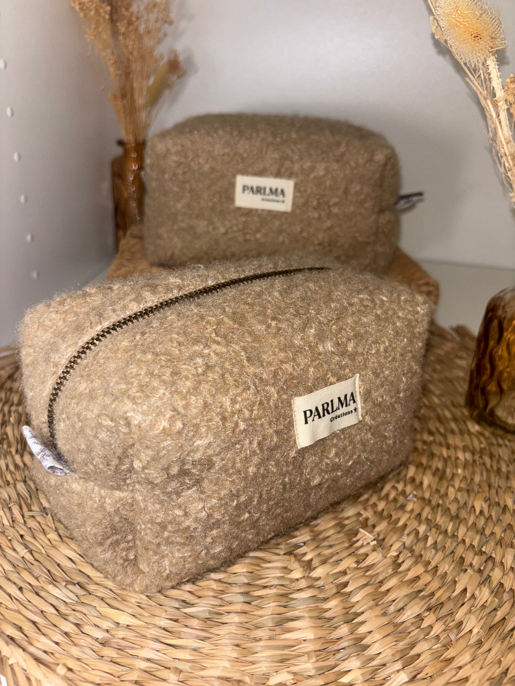 Trousse DOUCEUR CAMEL - faite main et élégante