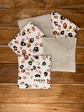 Lot de 5 lingettes démaquillantes lavables Léopard en coton et bambou – réutilisables & zéro déchet