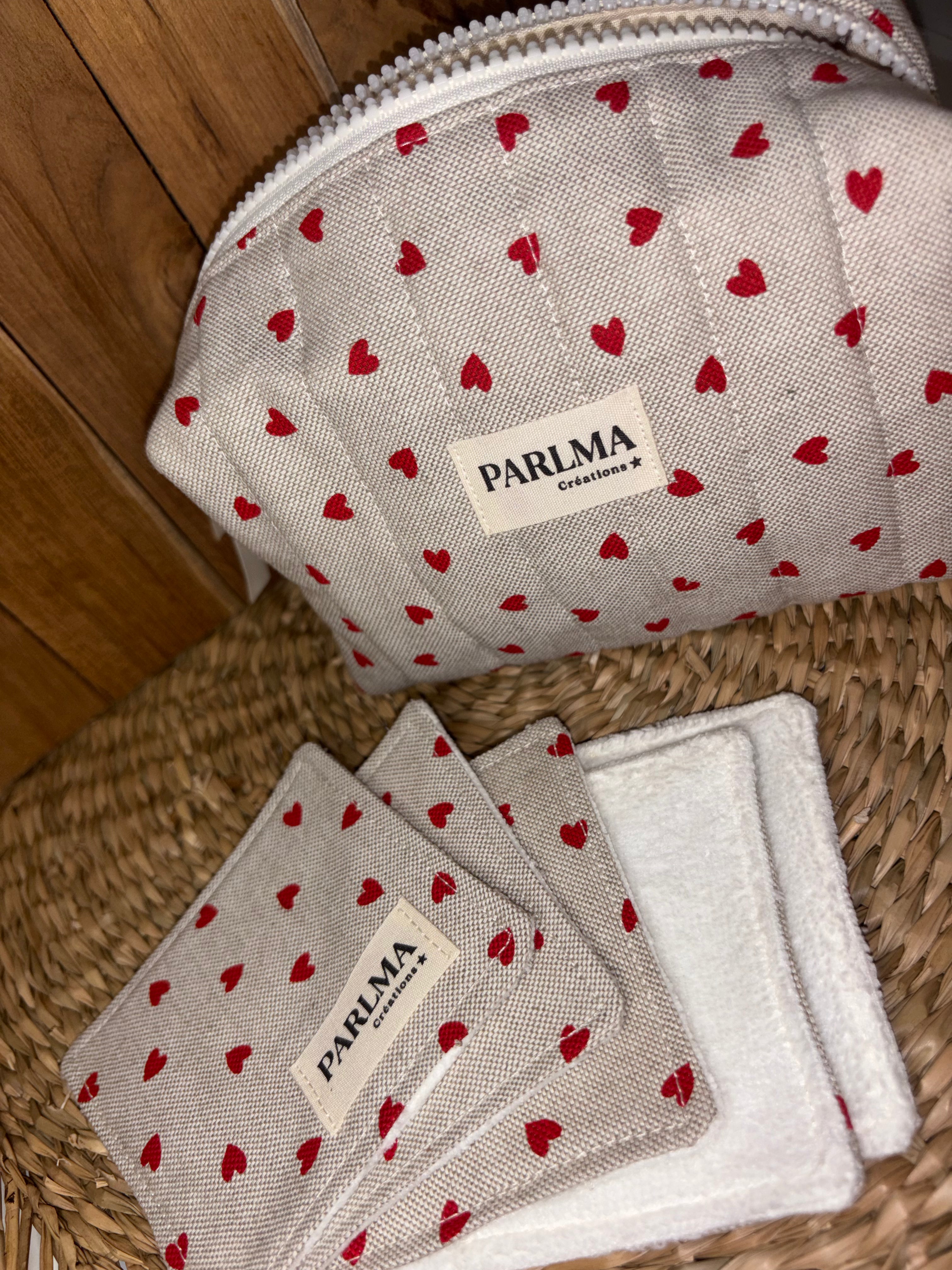 Coffret cadeau – Trousse de toilette & 5 lingettes réutilisables
