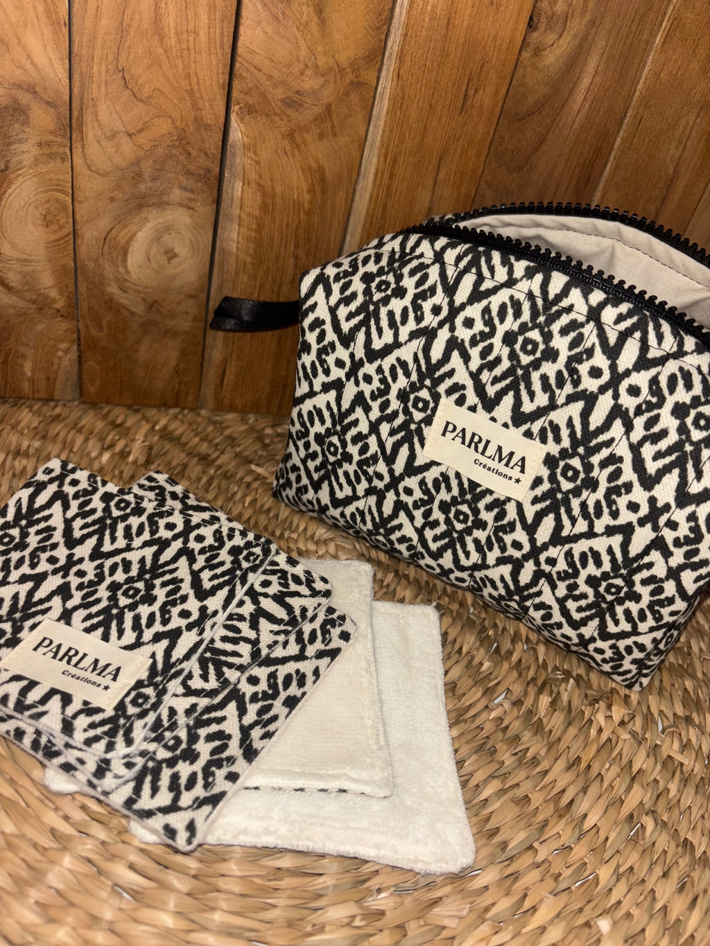 Coffret cadeau – Trousse de toilette & 5 lingettes réutilisables