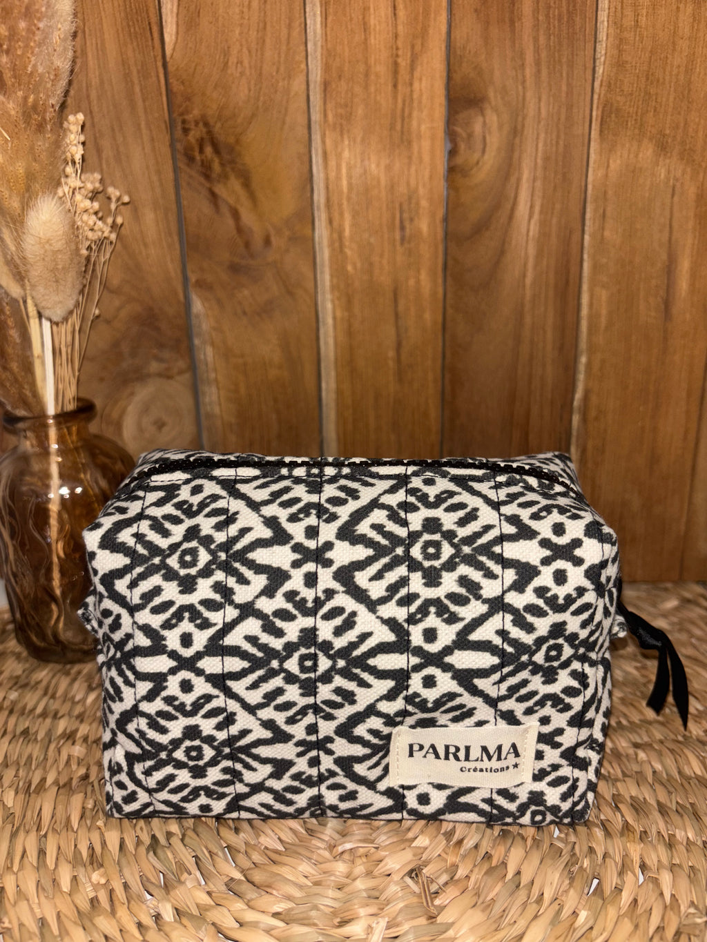 Trousse en coton Chic – faite main, matelassée et élégante